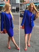 Какого цвета пиджак подойдет к синему платью
